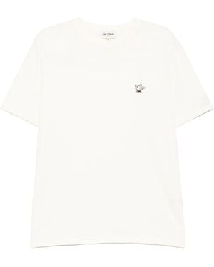 Café Kitsuné Barista Fox Patch Relaxed T-Shirt - White