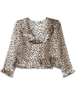 RIXO London Atlas Blouse - Natural