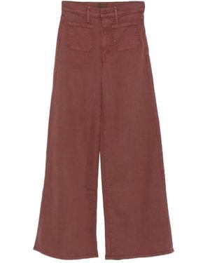 Mother Patch-Pockets Jeans - Red