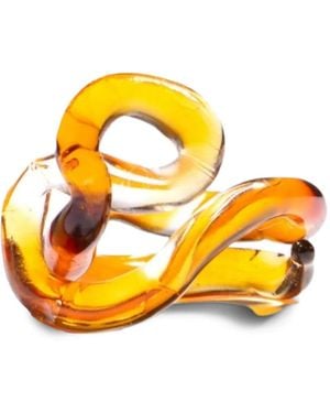 Salvárea Interconexión Handblown Glass Ring - Orange