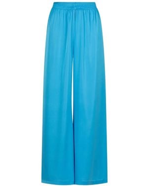 Paramidonna Safara Elasticated Wide-Leg Trousers - Blauw