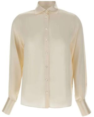Eleventy Buttoned Silk Shirt - White