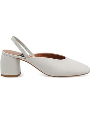 Ángel Alarcón Slingback Round Toe Pumps - White