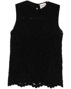 Semicouture Round-Neck Vest - Black