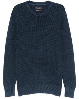 Marc O' Polo Textured Crew-Neck Jumper - Blue