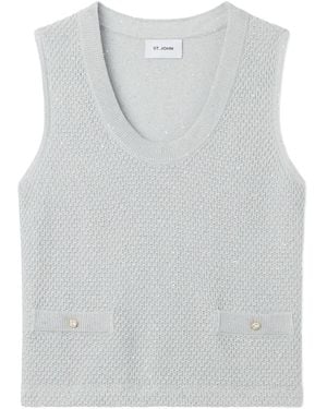 St. John Sequinned Top - Grey