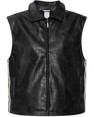 adidas Crocodile-Effect Gilet - Black