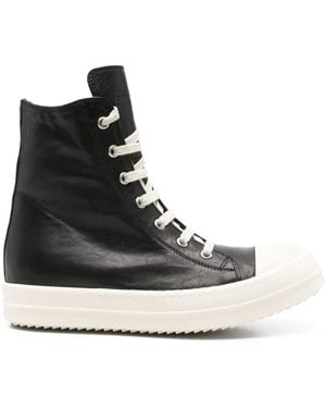 Rick Owens Zip-Fastening High-Top Sneakers - Black