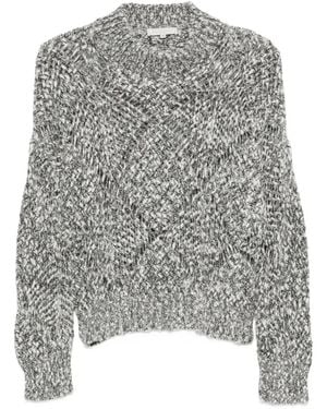Antonelli Sequin-Embellished Open-Knit Jumper - Grey