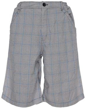 Comme des Garçons Glen-Check Tailored Shorts - Gray