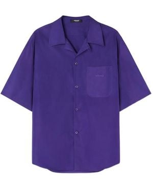 Versace Camicia Hall Of Statues Con Stampa - Viola