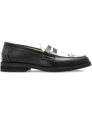 Duke & Dexter Wilde Snake-Print Loafers - Black