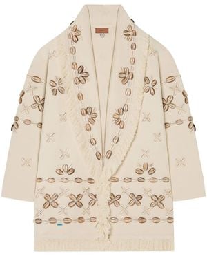 Alanui Ocean Dream Single-Breasted Coat - Natural