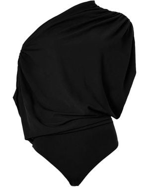 Wolford Body Fluido Drapeado - Negro