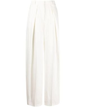 Alberta Ferretti High-Waisted Wide Leg Pants - White
