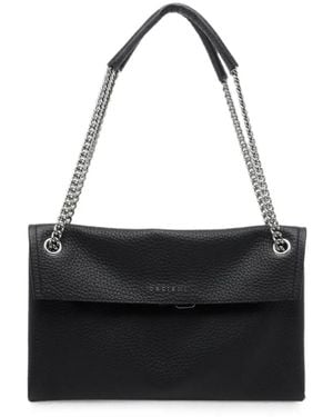 Orciani Small Venus Leather Shoulder Bag - Black