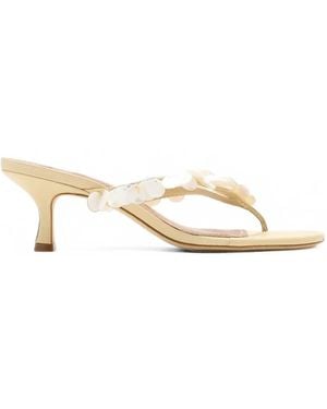 STAUD Freja Embellished Sandals - Natural