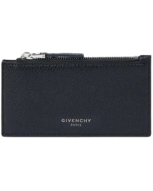 Givenchy Tarjetero Con Cremallera De Piel Granulada - Azul