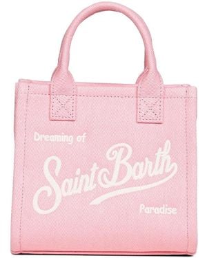 MC2 Saint Barth Mini Sac À Main Vanity À Logo Brodé - Pink