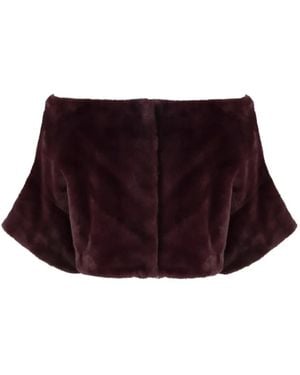 P.A.R.O.S.H. Velvet Cape - Red