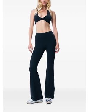 GOD SAVES QUEENS High-Waisted Flared Trousers - Blue