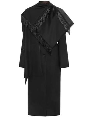 16Arlington Cappotto Rosalind Con Frange - Nero