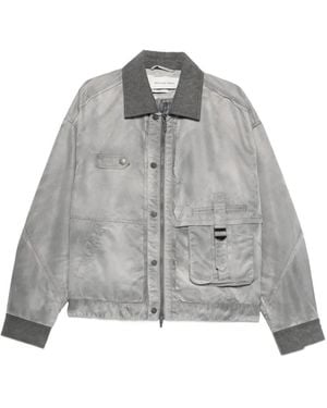 Feng Chen Wang Veste Bomber À Boutons Décoratifs - Gris
