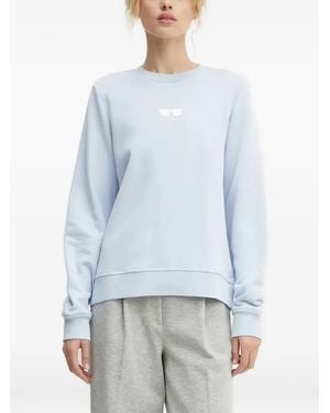 Karl Lagerfeld Sudadera con gafas de sol bordadas - Azul