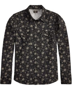 RRL Printed Long-Sleeved Shirt - Black