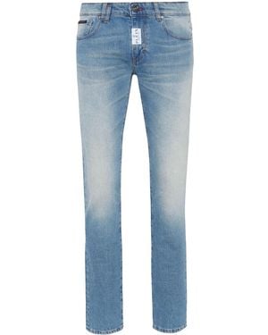 Philipp Plein Low-Rise Skinny Jeans - Blue