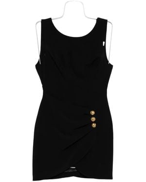 Elisabetta Franchi Button-detailed Mini Dress - ブラック