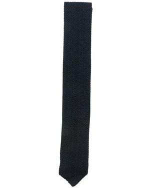 Brunello Cucinelli Knitted Silk Tie - Blue