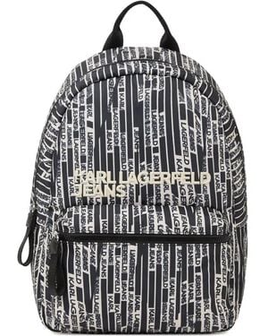 KARL LAGERFELD All-Over Print Backpack - Black