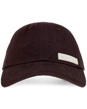 P.E Nation Logo-Patch Baseball Cap - Brown