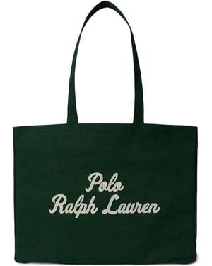 Polo Ralph Lauren Logo-Embroidered Tote Bag - Green