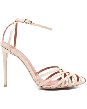 Castagna Woven-Design Heeled Court Shoes - Pink