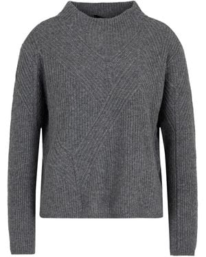 Emporio Armani Ribbed-Knit Wool-Blend Jumper - Grey