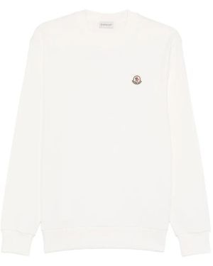 Moncler Logo-Patch Sweatshirt - White