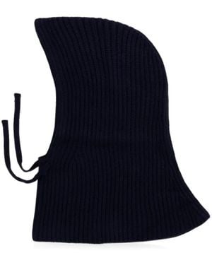 Pinko Ribbed-Knit Balaclava - Blue