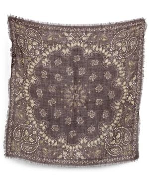 SGOMBERO CANTINE Luna Schal Mit Fransen Und Paisley-Print - Braun