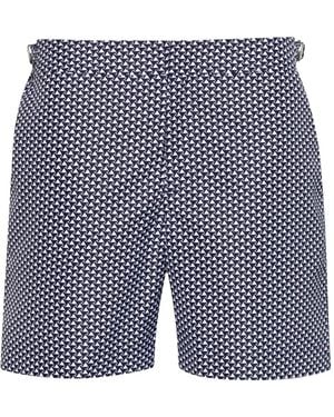 Orlebar Brown Bulldog Pax Abstract-Print Swim Shorts - Blue