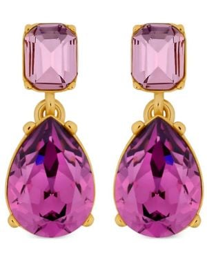 Oscar de la Renta Square Teardrop Earrings - Pink