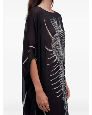 Osklen Shell-Print Dress - Black