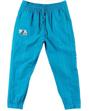 Mitchell & Ness X Nba Charlotte Hornets Pinstripe Track Trousers - Blue