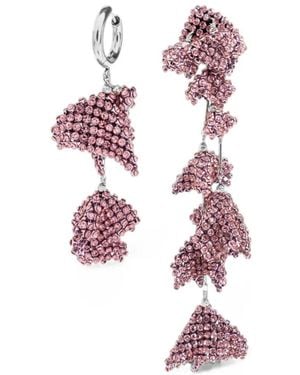 Isabel Marant Asymmetrische Ohrringe Mit Kristallen - Pink