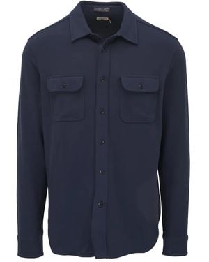 Faherty Buttoned Pocket Shirt - Blue