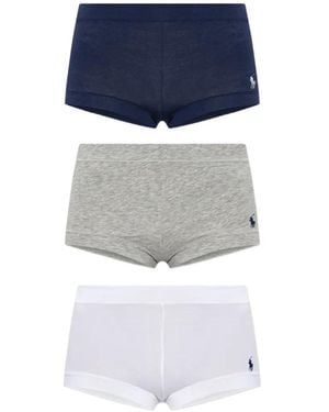 Polo Ralph Lauren Logo-Embroidered Cotton Boxer Briefs - Blue