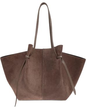 Yuzefi Large Mochi Leather Shoulder Bag - Brown