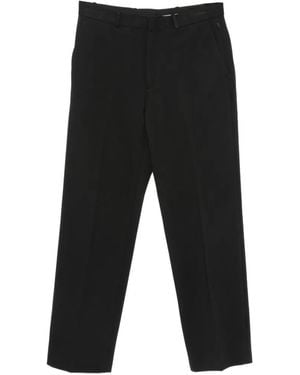 Calvin Klein Pressed-Crease Trousers - Black