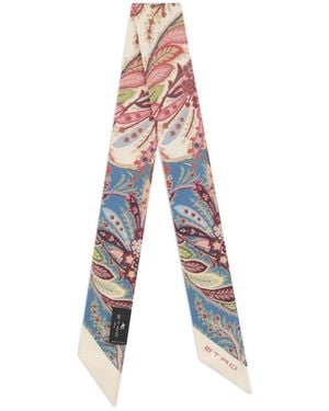 Etro Paisleyna Aus Seide Mit Platziertem Druck, Damen - Weiß